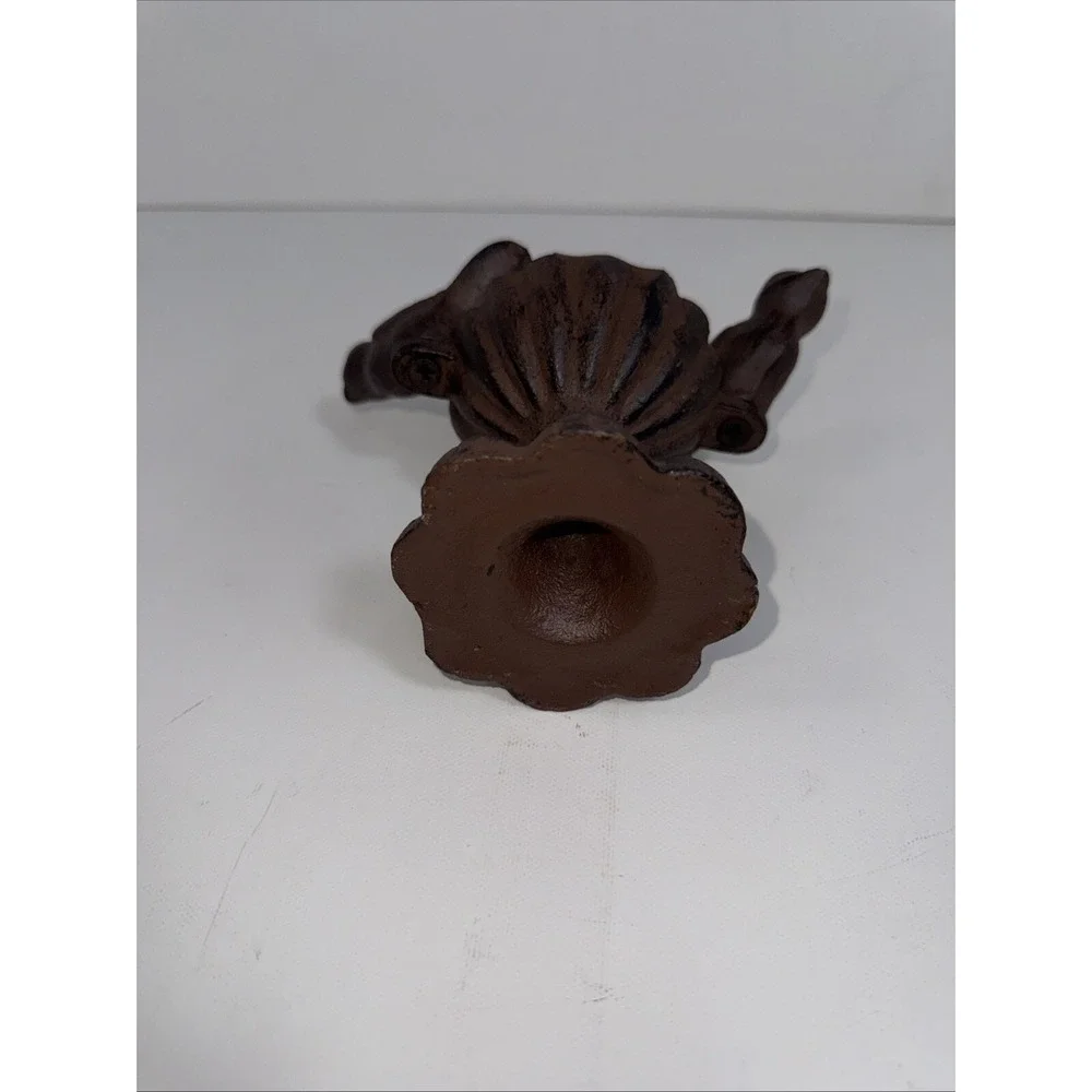 Cast Iron Bird Bath Feeder Trinket Dish Ring Holder Statue Figurine Vintage 4" T - Picture 6 of 8